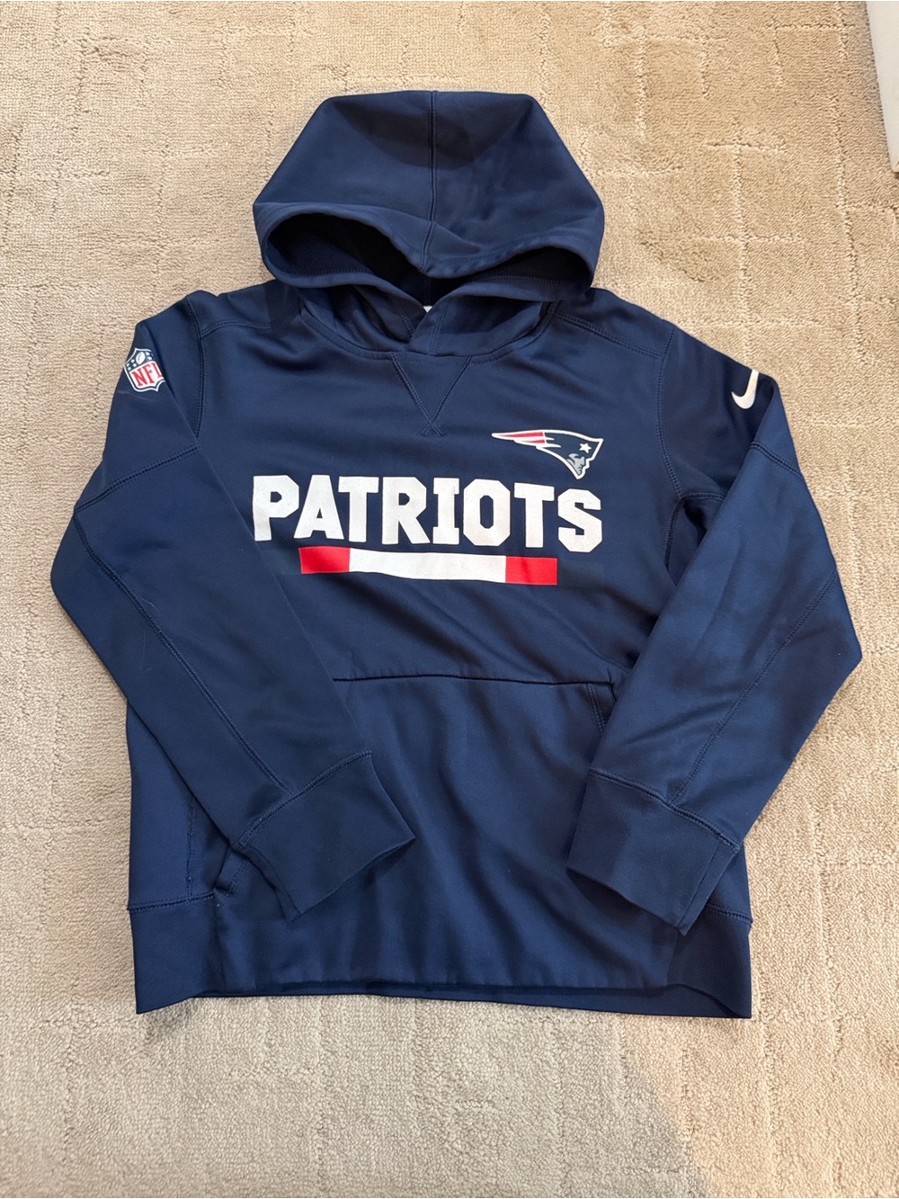 Nike Patriots Dri-FIT Kids Hoodie size medium